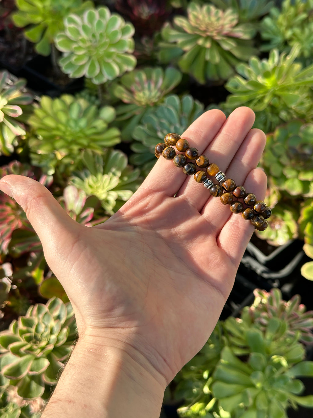 Kaplan gözü doğal taş bileklik – kahverengi ve altın tonlarda enerji dengeleyici taşlar