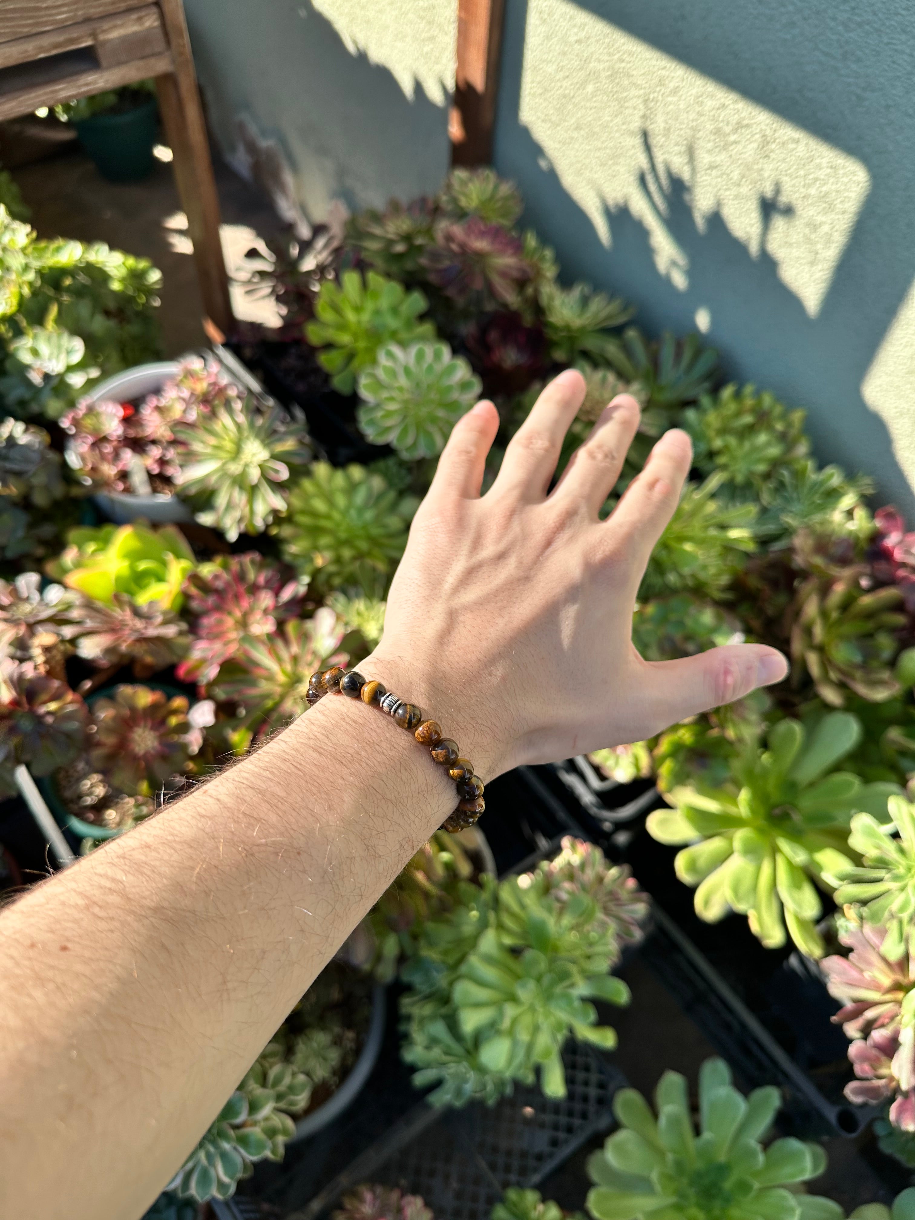 Kaplan gözü doğal taş bileklik – kahverengi ve altın tonlarda enerji dengeleyici taşlar