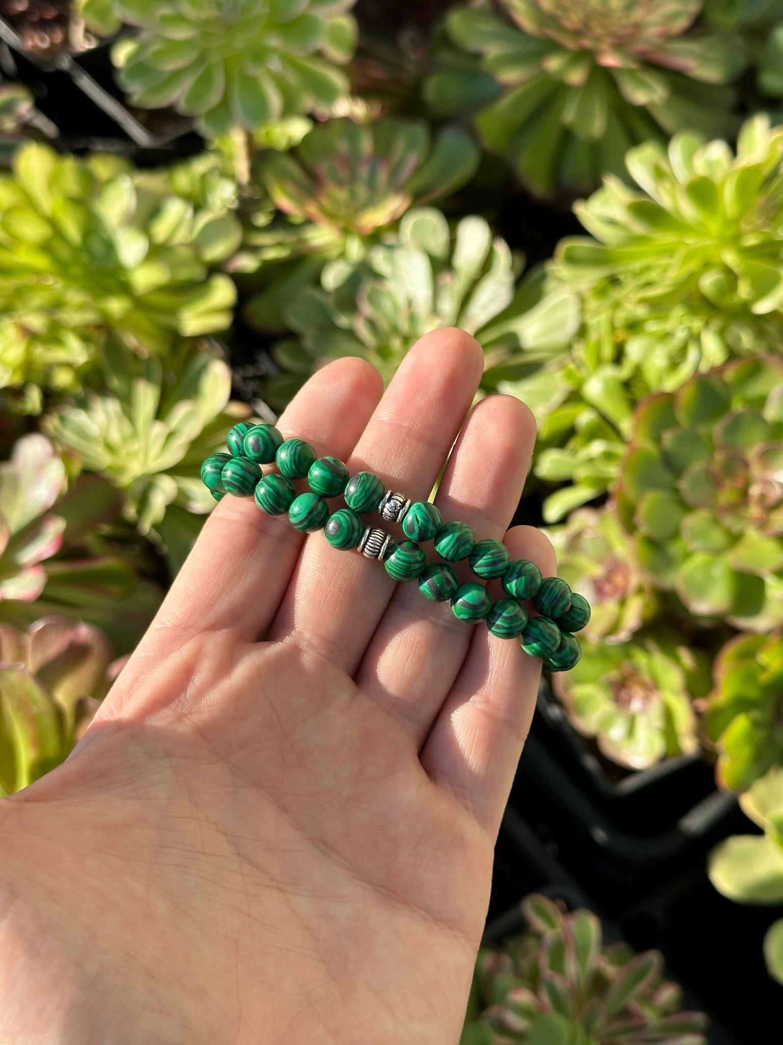 Malakit Dogal Tas Bileklik