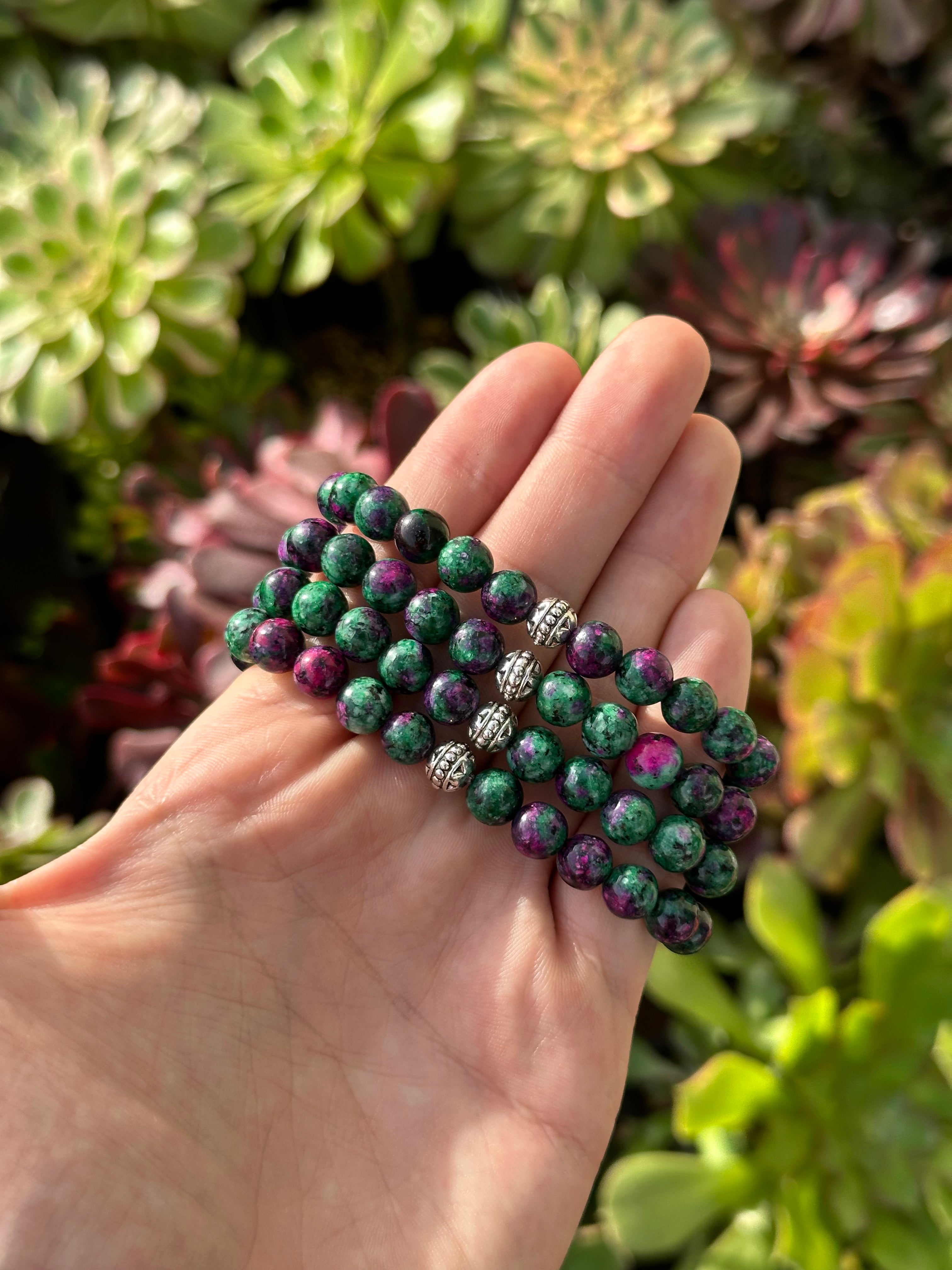 Anyolit (Yakut Zoisit) Doğal Taş Bileklik