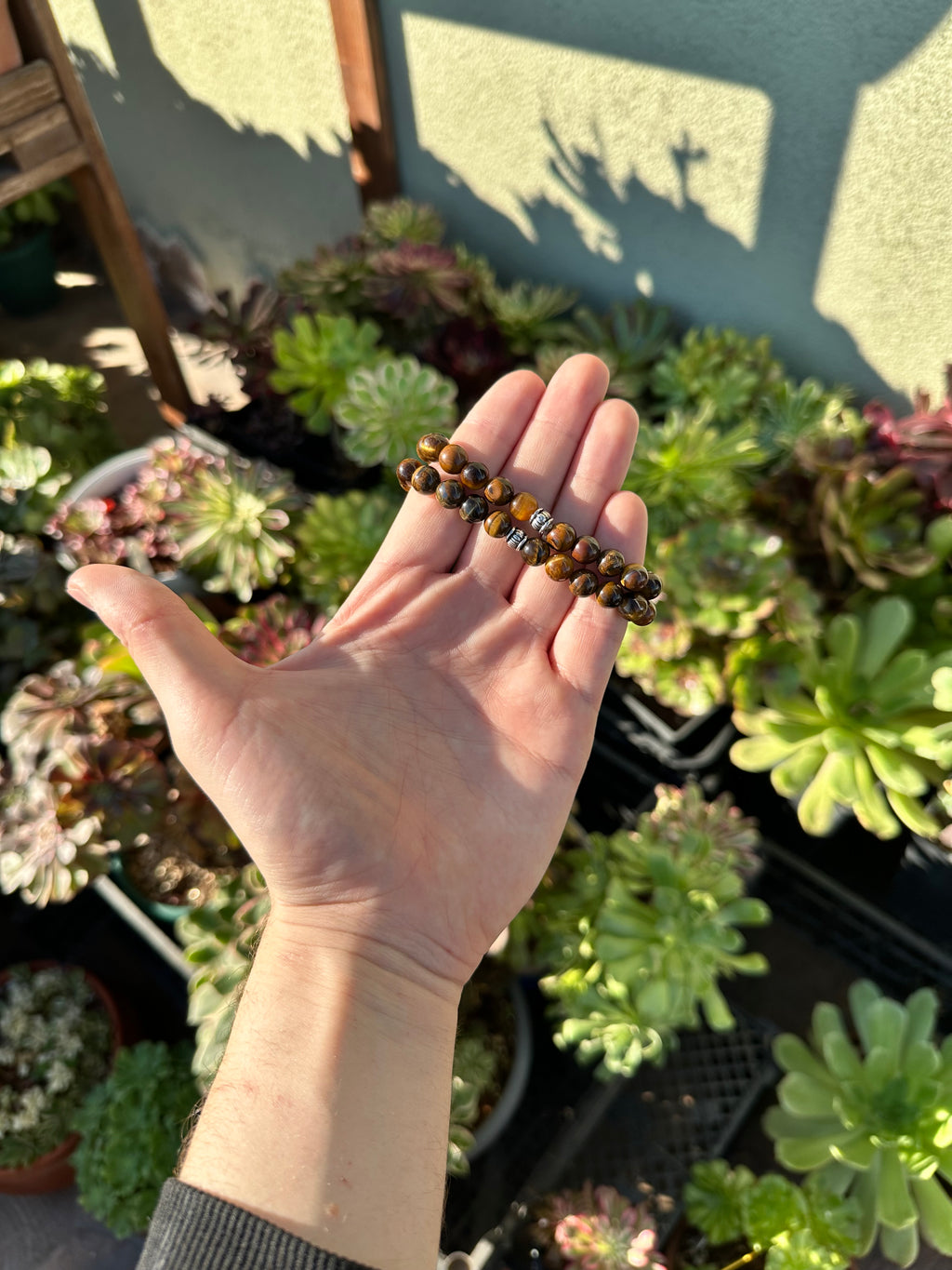 Kaplan gözü doğal taş bileklik – kahverengi ve altın tonlarda enerji dengeleyici taşlar