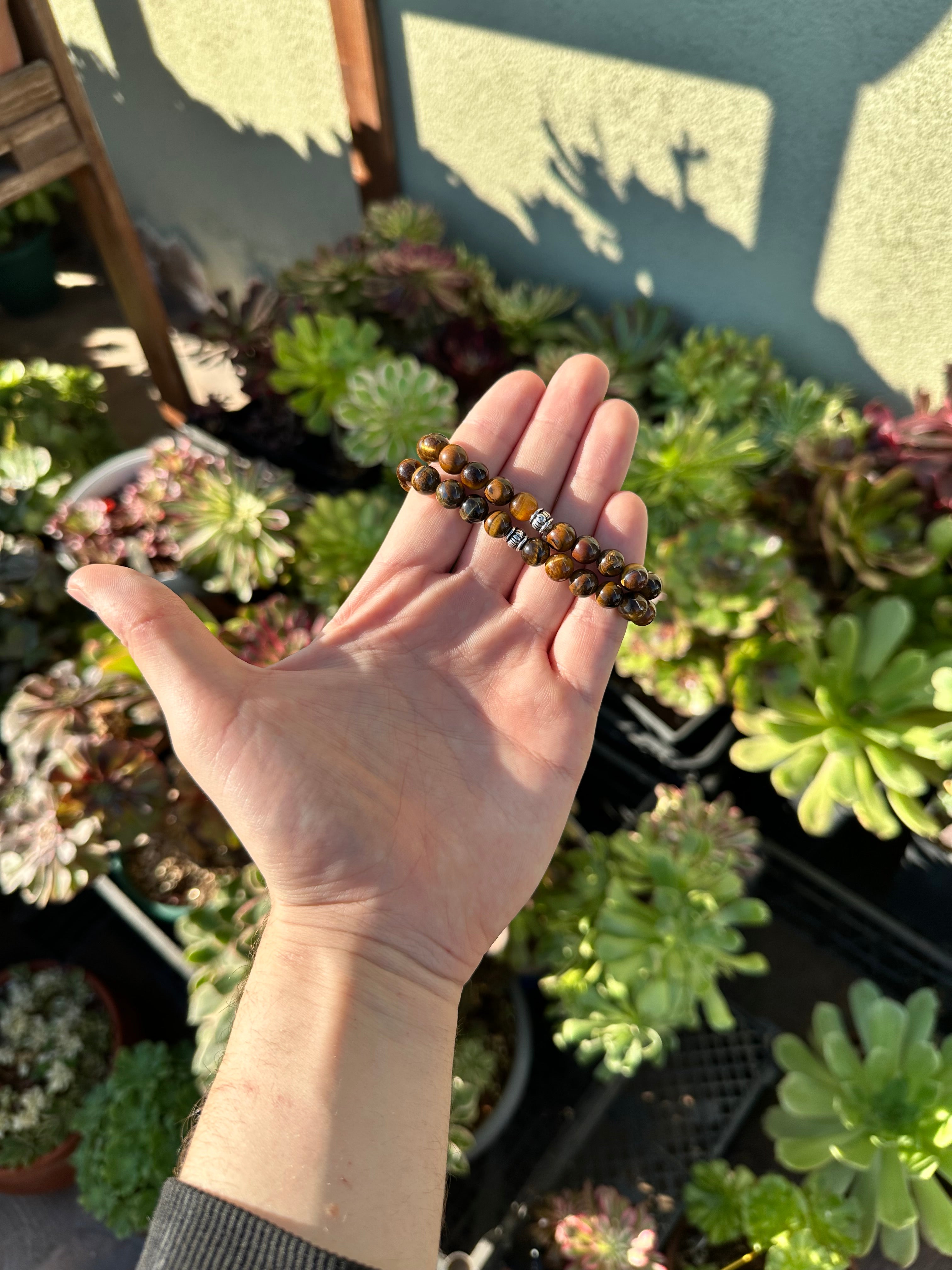 Kaplan gözü doğal taş bileklik – kahverengi ve altın tonlarda enerji dengeleyici taşlar