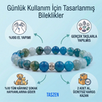 Mavi Akik Doğal Taş Bileklikleri