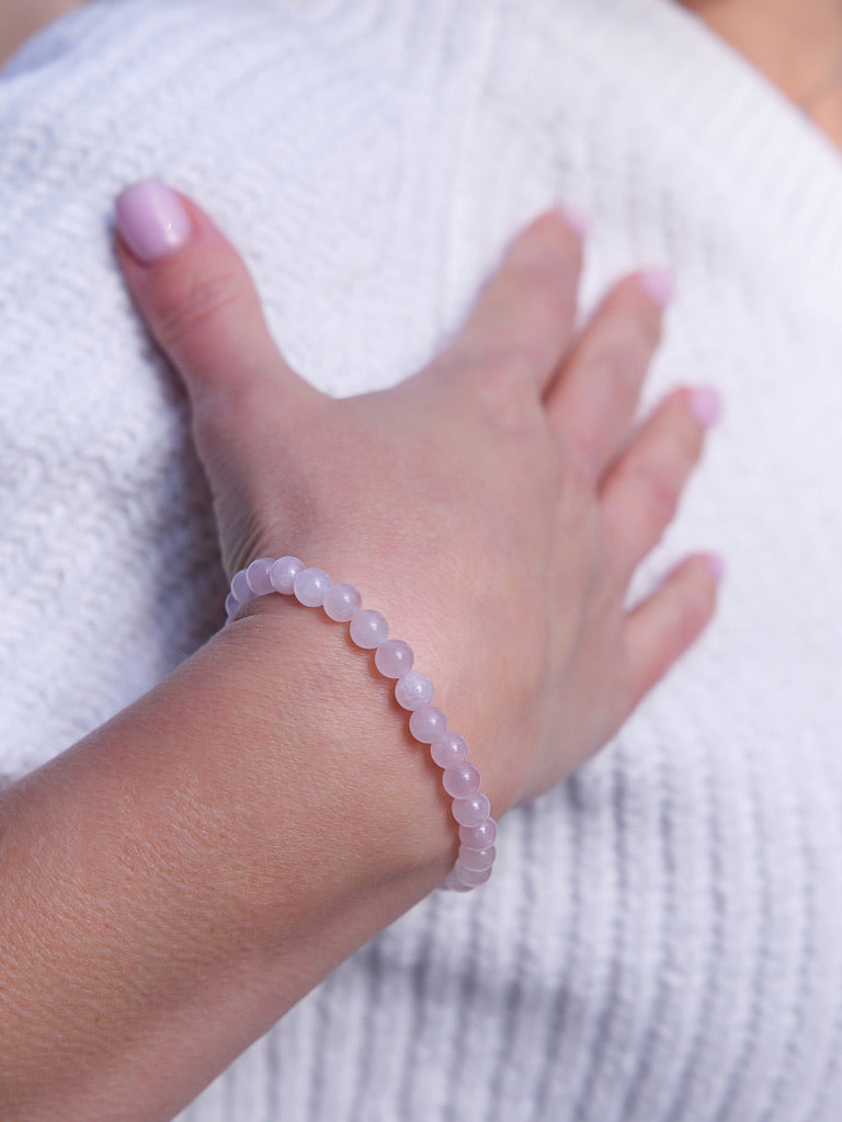 Kalp Çakrası Şifası Pembe Kuvars Bileklik