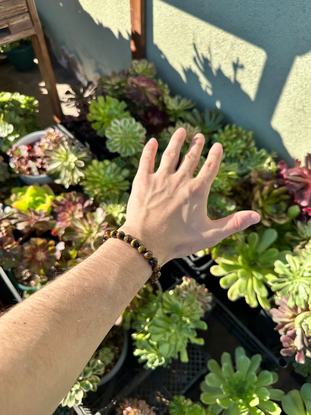 Kaplan gözü doğal taş bileklik – kahverengi ve altın tonlarda enerji dengeleyici taşlar