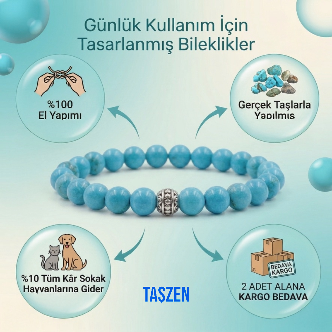 Turkuaz / Firuze Doğal Taş Bileklik