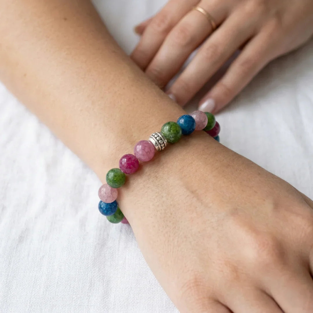 Bol renkli doğal taş bileklikleri – çok renkli el yapımı doğal taş bileklik koleksiyonu