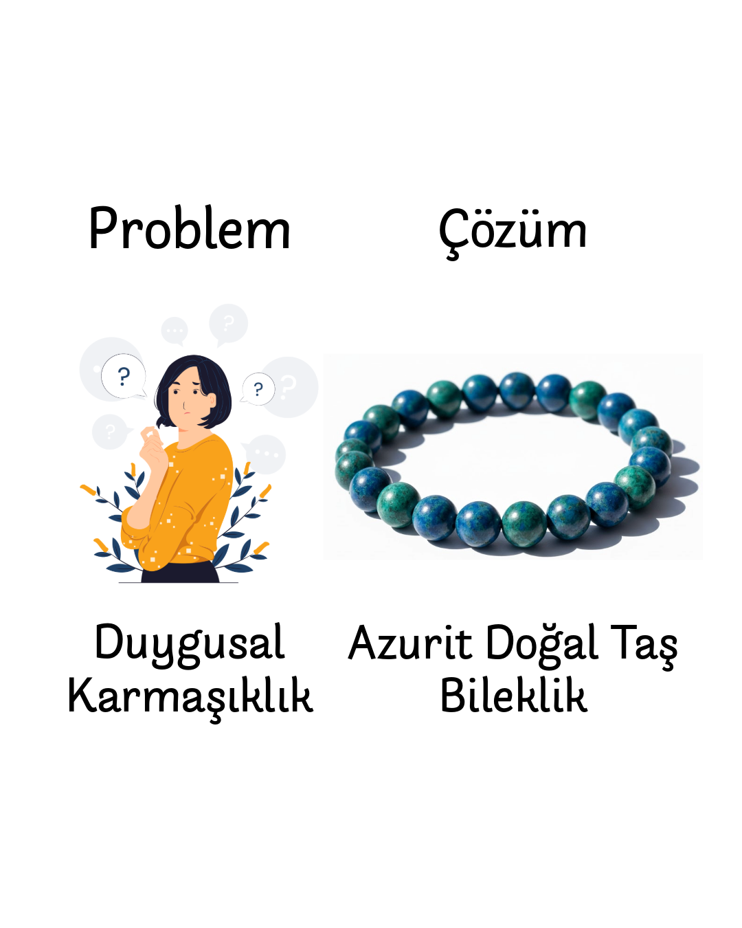 Zihninizi açın ve sezgilerinizi güçlendirin. Azurit taşının derin enerjisiyle karar verme süreçlerinizi hızlandırın ve içgörünüzü artırın. Usta işi, %100 doğal taş bileklik.