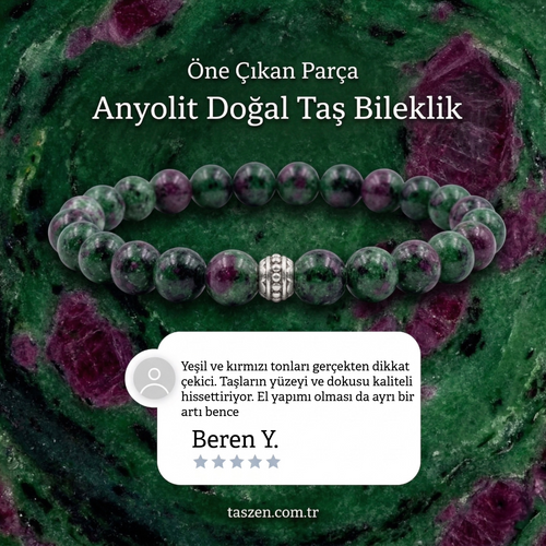 Gerçek Anyolit Doğal Taş Bileklik