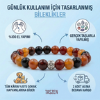 Turuncu Akik Doğal Taş Bileklik