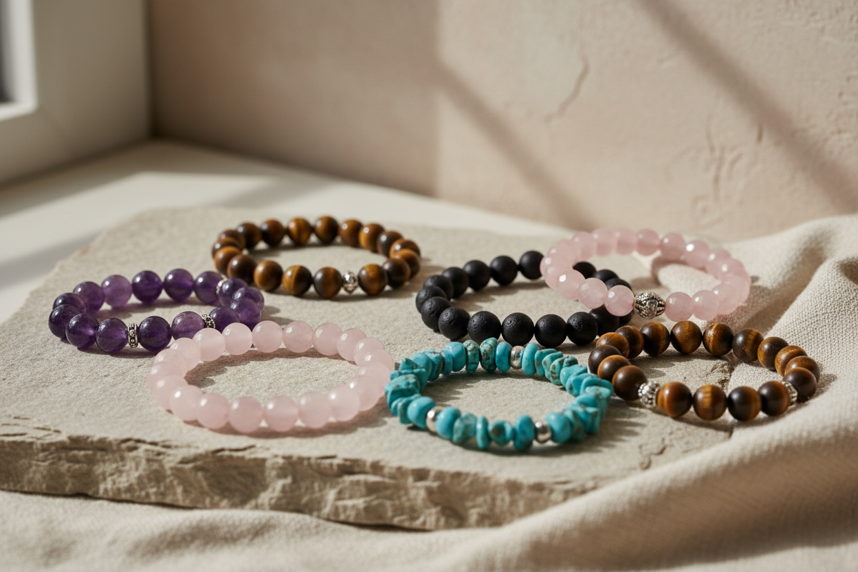 can you generate a hero , for my natural stone bracelet themed store