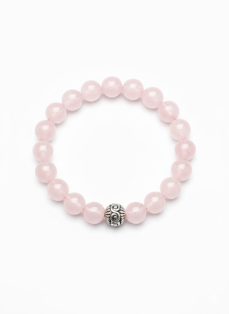 Kalp Çakrası Şifası Pembe Kuvars Bileklik